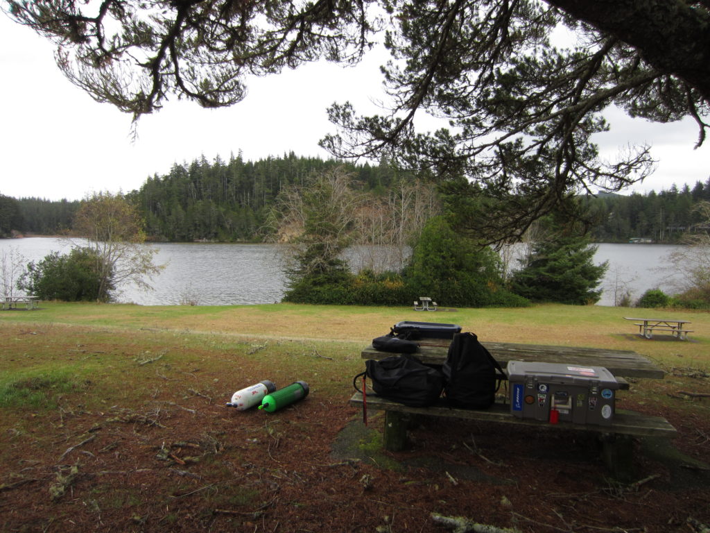 Woahink Lake East Boat Ramp Area.