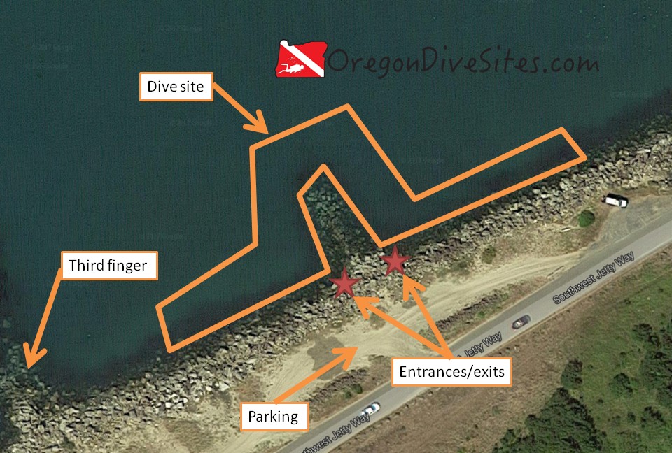 Second finger dive site map